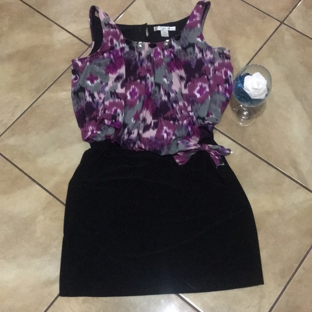 Purple, Grey, Pink and Black Dress